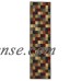 Ottomanson Ottohome Collection Contemporary Checkered Design Modern Area Rugs and Runners with Non-Skid (Non-Slip) Rubber Backing, Multi-Color   555757158